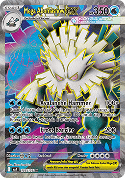 Mega Abomasnow ex Pokemon card from Mega Evolution IDTH