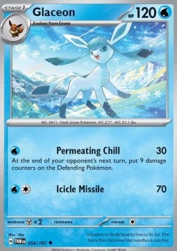 Glaceon Pokemon card from Twilight Masquerade