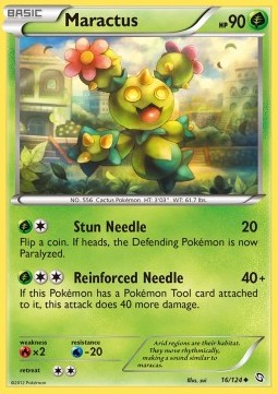 Maractus Pokemon card from Dragons Exalted