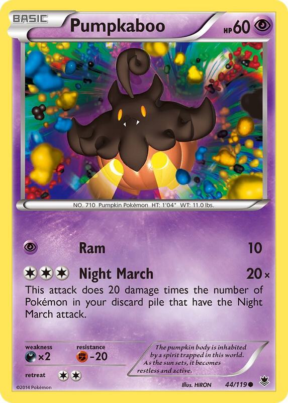 Pumpkaboo Pokemon card from XY - Phantom Forces