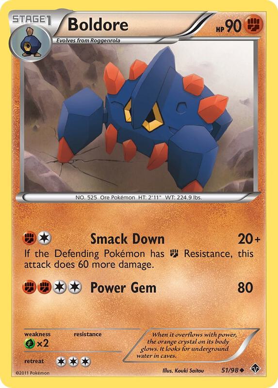 Boldore (51) Pokemon card from Emerging Powers