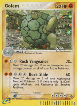 Golem Pokemon card from EX Dragon
