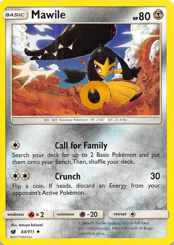 Mawile Pokemon card from SM - Crimson Invasion