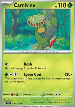 Carnivine Pokemon card from Stellar Crown