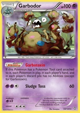 Garbodor Pokemon card from Dragons Exalted
