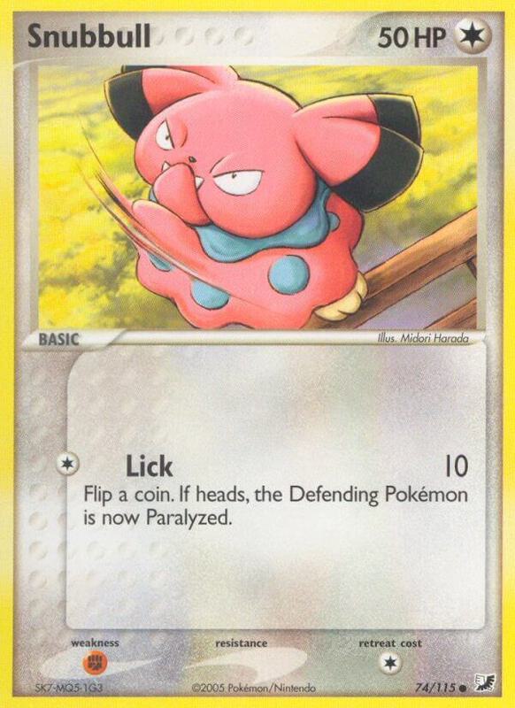 Snubbull Pokemon card from Unseen Forces