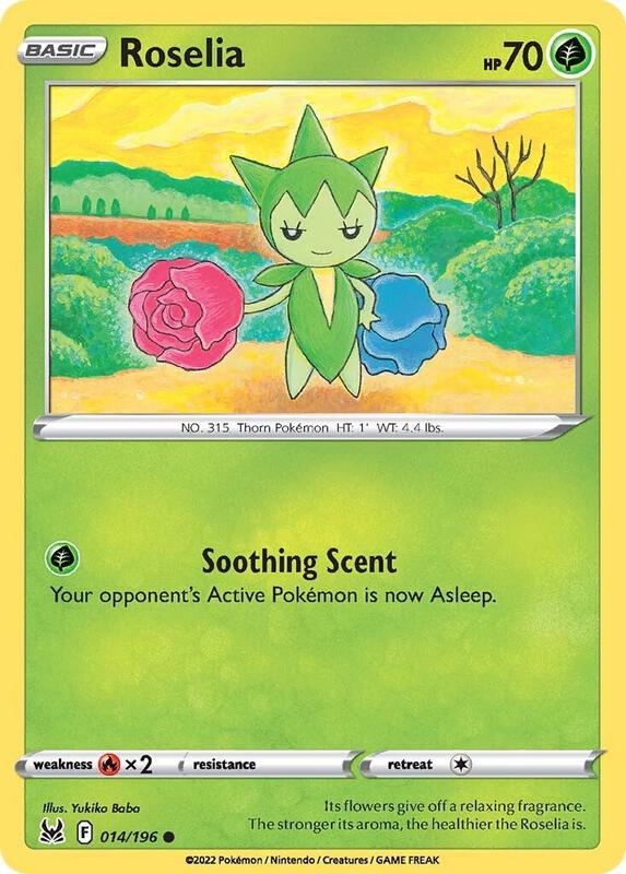 Roselia Pokemon card from SWSH11: Lost Origin