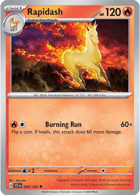 Rapidash Pokemon card from SV07: Stellar Crown