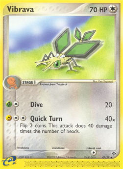 Vibrava Pokemon card from EX Dragon