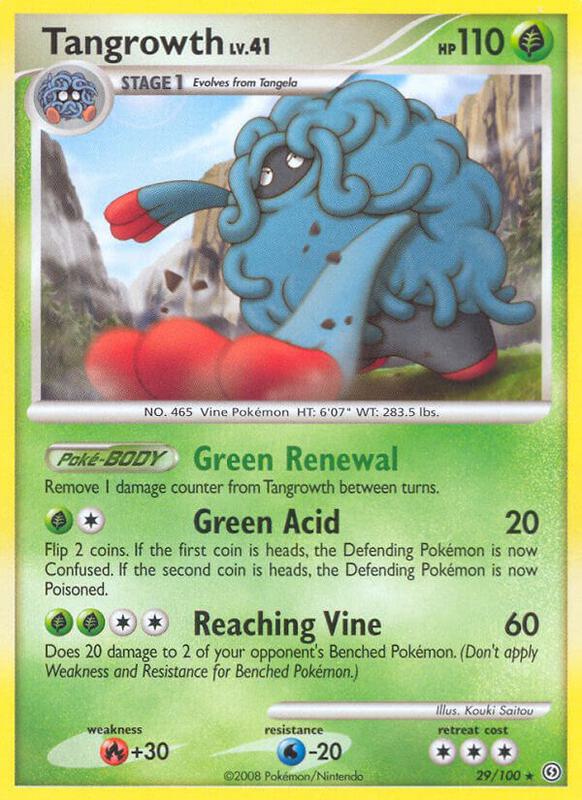 Tangrowth Pokemon card from Stormfront