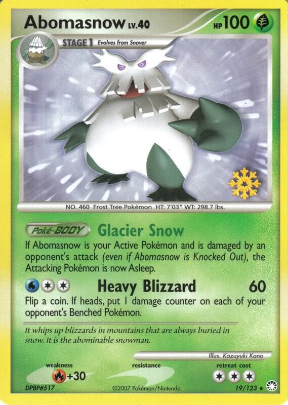 Abomasnow Pokemon card from Countdown Calendar Promos