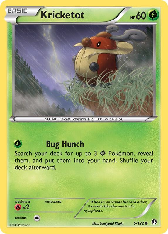 Kricketot Pokemon card from XY - BREAKpoint
