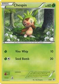 Chespin Pokemon card from Kalos Starter Set