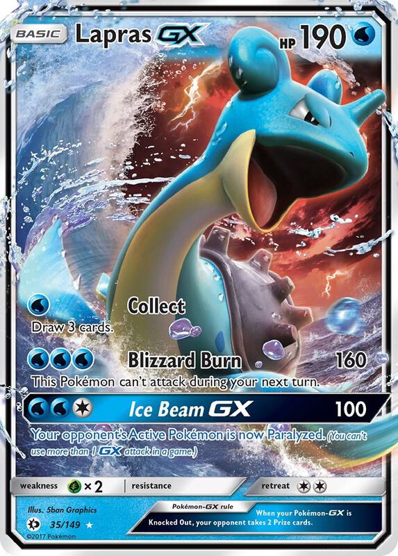 Lapras GX Pokemon card from SM Base Set