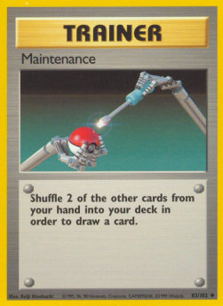 Maintenance Pokemon card from Base Set