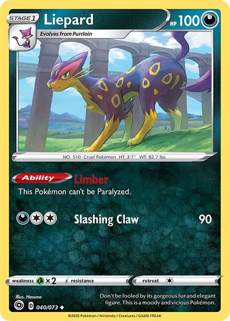 Liepard Pokemon card from Champion's Path