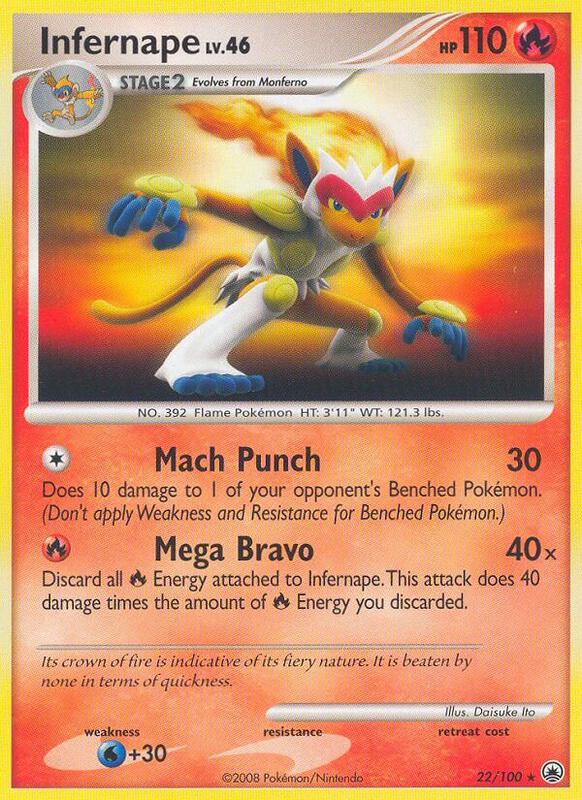 Infernape Pokemon card from Majestic Dawn