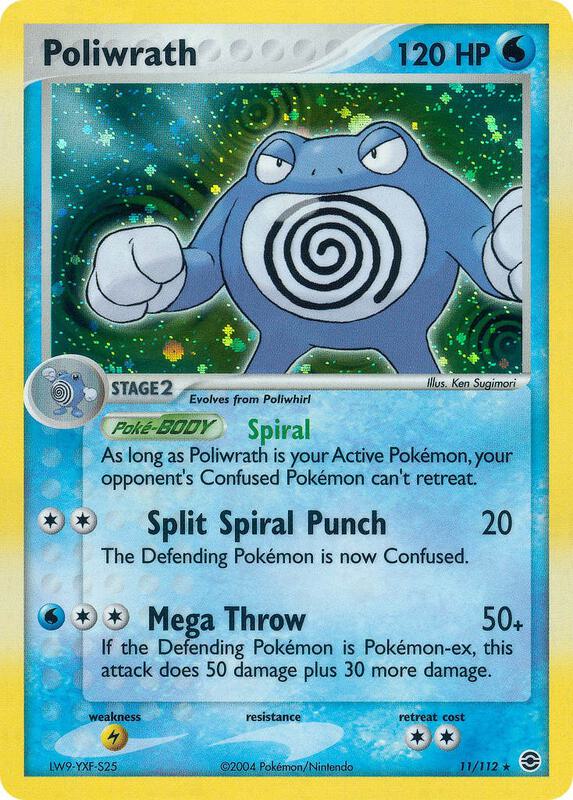 Poliwrath Pokemon card from FireRed & LeafGreen