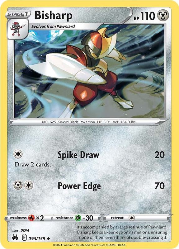 Bisharp Pokemon card from Crown Zenith